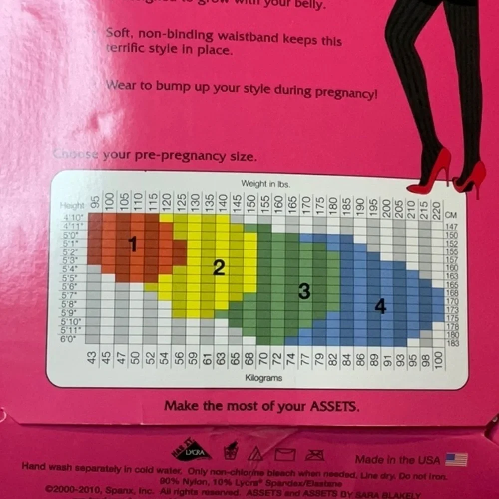 ASSETS by Sara Blakely Maternity Tights in Opaque Stripes. Size 2.